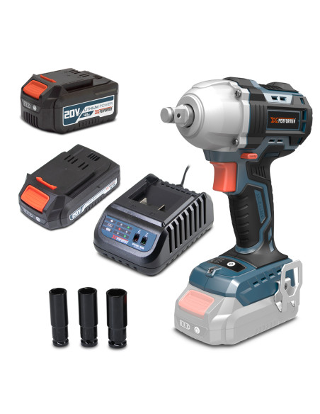 Boulonneuse à chocs 20V - 500Nm avec moteur brushless livrée avec 1 batterie 2Ah