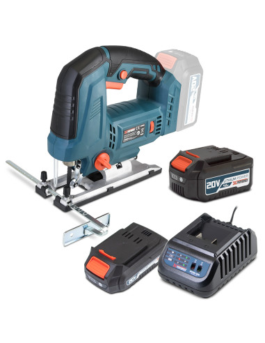 Scie sauteuse pendulaire 20V avec moteur brushless livrée avec 1 batterie 2Ah