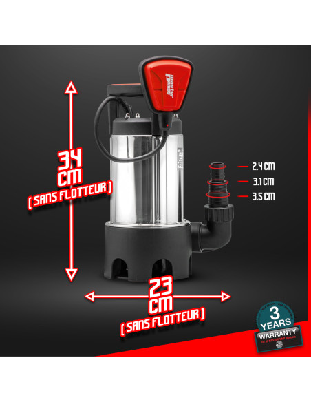 Pompe vide caves eaux chargées 750W - Master Pumps