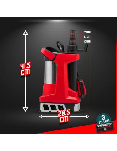 Pompe vide caves eaux chargées inox 900W avec flotteur