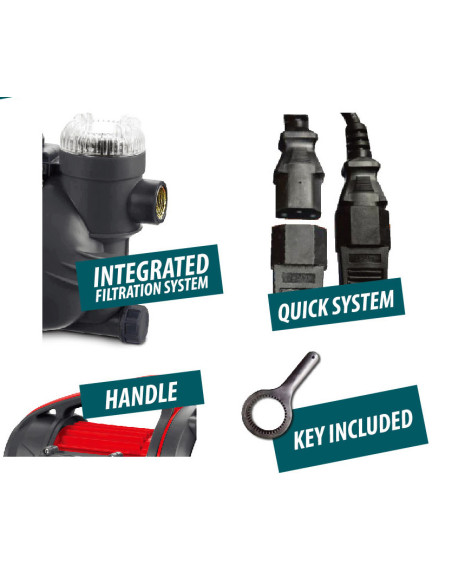 Pompe d'arrosage 1100W avec système électronique