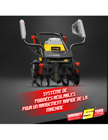 Motobineuse électrique 1500W - 6 Fraises - Gardeo