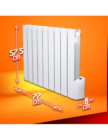 Radiateur inertie fluide 1500W 9 éléments - Warm Tech