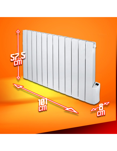 Radiateur a inertie fluide 2000W 12 éléments - Warm Tech