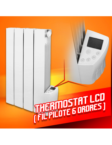 Radiateur inertie fluide 600W 4 éléments - Warm Tech