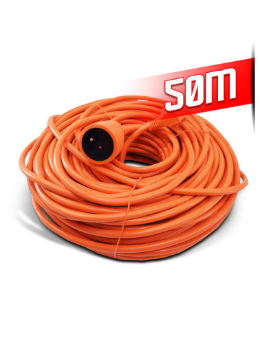 Allonge électrique 50m-3g*1.5mm2 Orange - I-Watts