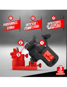Affûteur de chaîne 220W - Meule diamètre 100mm - Elem Garden 2