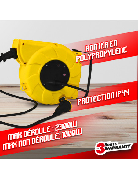 Enrouleur electrique automatique 20m-3g1.5mm