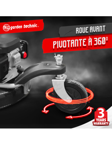 Tondeuse thermique tractée 3 roues 196cc - 55cm - Elem Garden