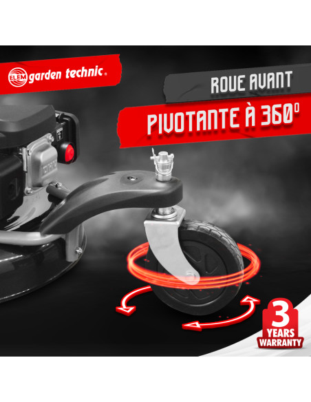 Tondeuse thermique tractée 3 roues 196cc - 55cm - Elem Garden