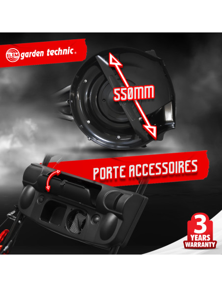 Tondeuse thermique tractée 3 roues 196cc - 55cm - Elem Garden