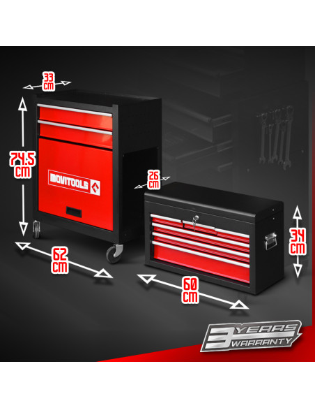 Servante métallique 2 parties - Movitools