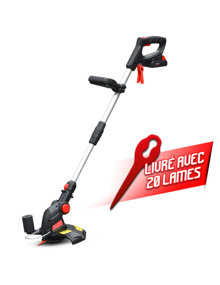 Coupe bordures sans fil 20V Batterie Lithium 2000mAh - 25cm -
