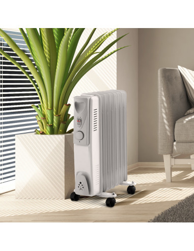 Radiateur bain d'huile 1500W 7 éléments - Warm Tech