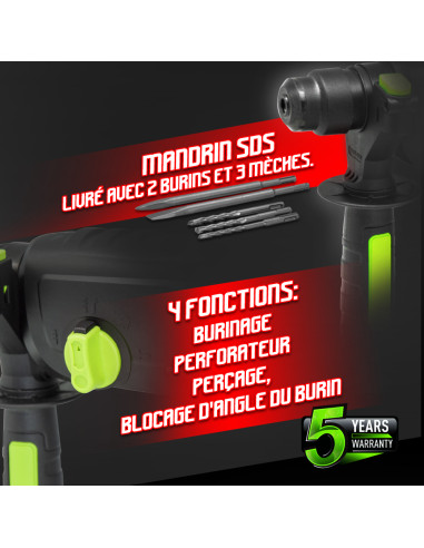 Marteau perforateur 1050W BMC - Constructor