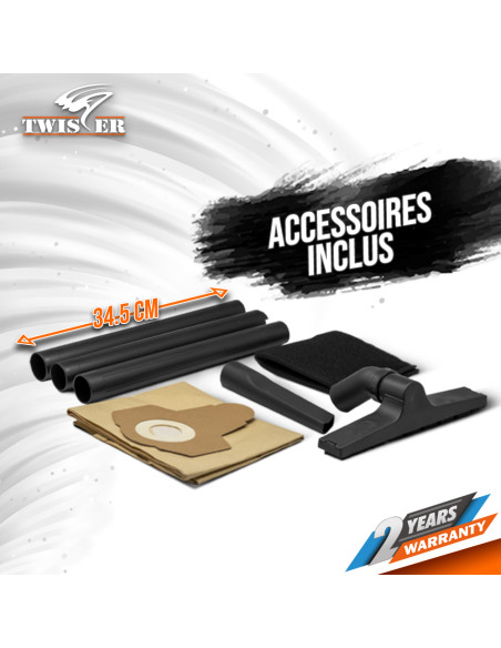 Aspirateur eau et poussières 1250W - 30L Inox