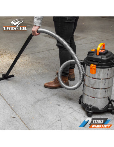 Aspirateur eau et poussières 1250W - 30L Inox