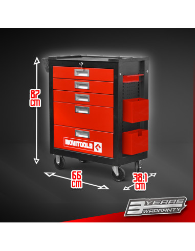 Servante d atelier 5 tiroirs + Acc - Movitools