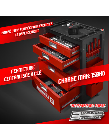 Servante d atelier 5 tiroirs + Acc - Movitools