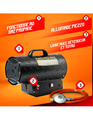 Canon a chaleur au gaz 30 KW - Warm Tech