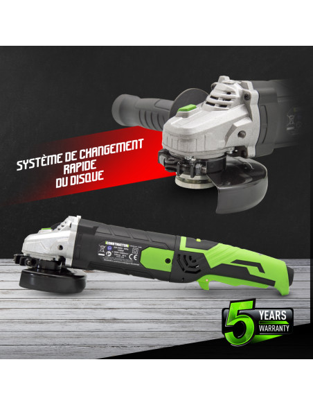 Meuleuse d angle 1200W -125MM - vitesse variable - Coffret de