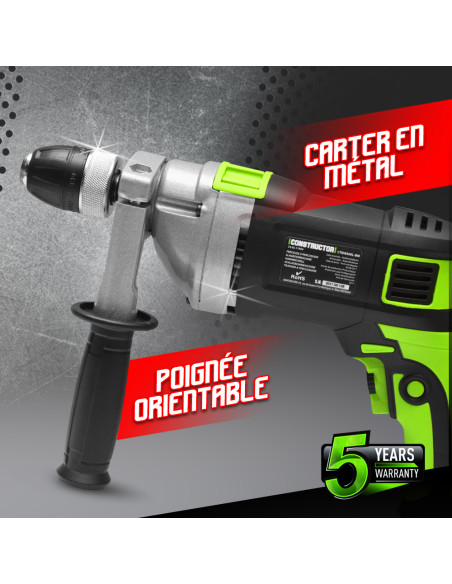 Perceuse à percussion 850W mandrin auto. 13mm