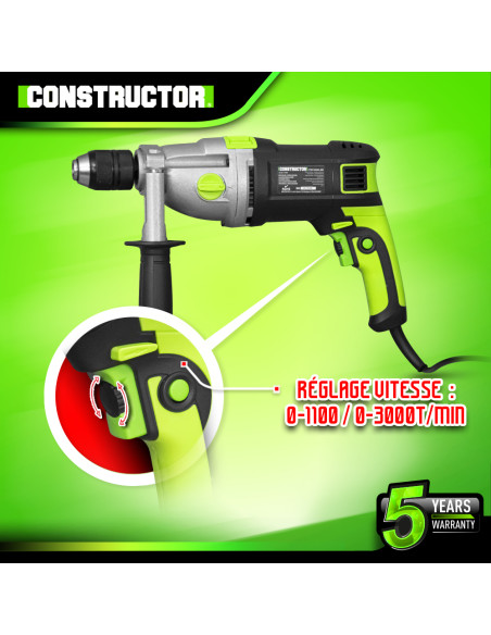 Perceuse à percussion 1050W mandrin auto. 13mm