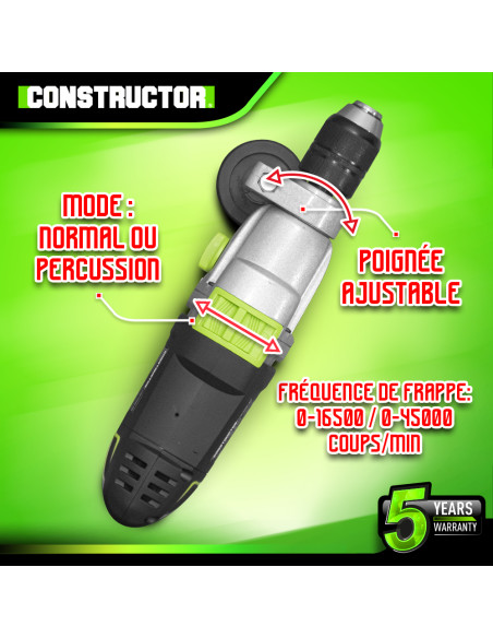 Perceuse à percussion 1050W mandrin auto. 13mm