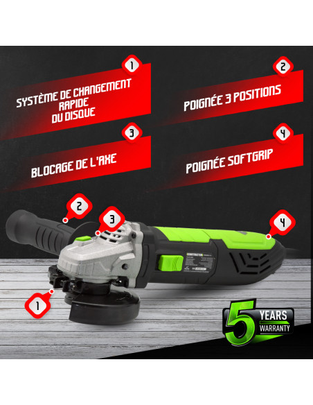 Meuleuse d'angle 900W 115mm - Constructor