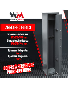 Armoire à fusils 300x300x1450mm - Work Men 2