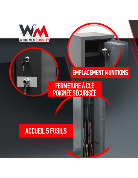 Armoire à fusils 300x300x1450mm - Work Men