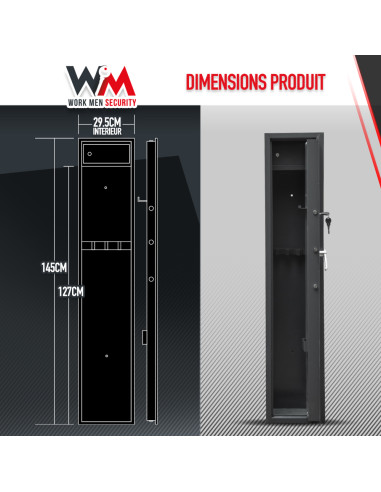 Armoire à fusils 300x300x1450mm - Work Men