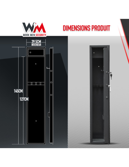 Armoire à fusils 300x300x1450mm - Work Men