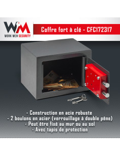 Coffre fort à clé 17x23x17cm - Work Men 2