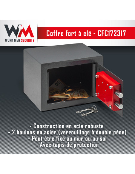 Coffre fort à clé 17x23x17cm - Work Men