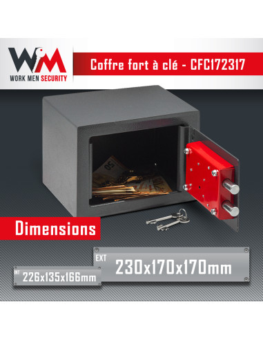 Coffre fort à clé 17x23x17cm - Work Men