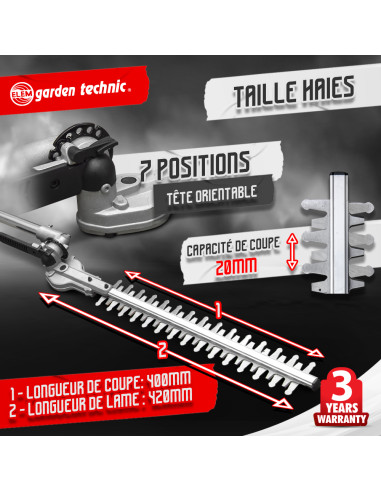 Scie a ebrancher - Taille haies 1000W - Elem Garden