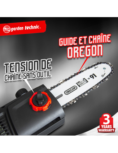 Scie à ébrancher sur perche 710W Guide Oregon 24cm