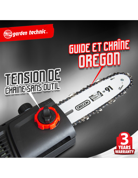 Scie à ébrancher sur perche 710W Guide Oregon 24cm