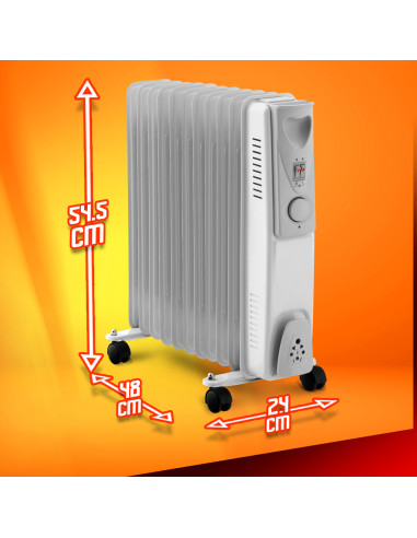 Radiateur bain d huile 2500W 11 éléments - Warm tech