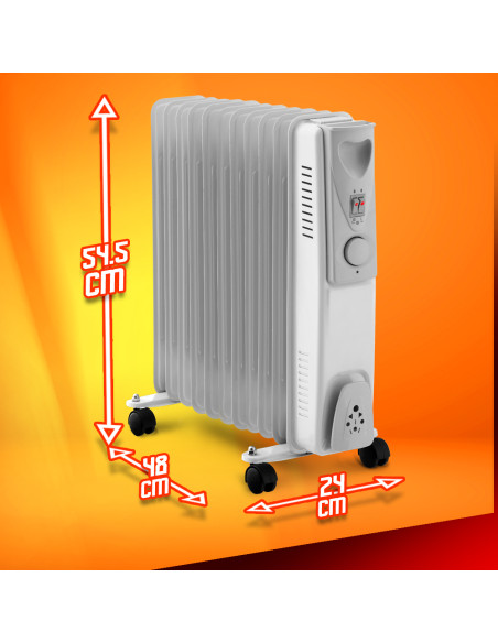 Radiateur bain d huile 2500W 11 éléments - Warm tech