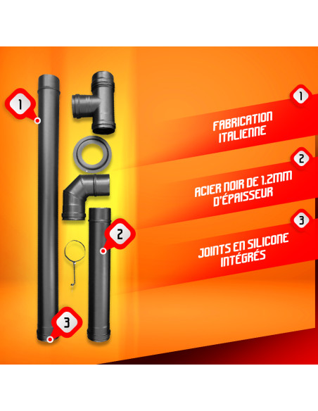 Kit installation poele a pellets - Warm Tech