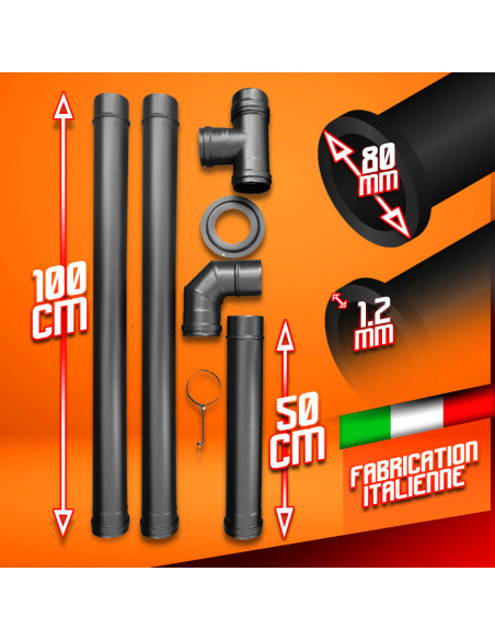 Kit installation poele a pellets - Warm Tech