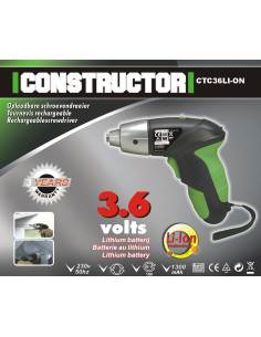Tournevis sans fil 3,6V 1.3Ah Li - Constructor 2