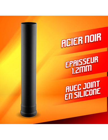 Tuyau poêle à pellets - Longueur 1m - Warm Tech