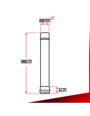 Tuyau poêle à pellets - Longueur 1m - Warm Tech