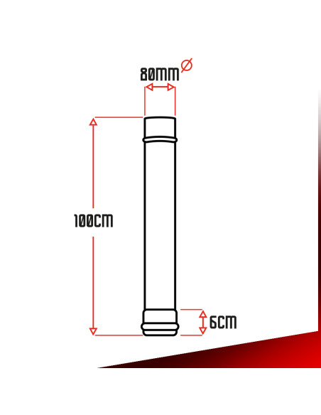 Tuyau poêle à pellets - Longueur 1m - Warm Tech