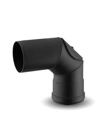 Coude 90° poêle à pellets Diam. 80mm - Warm Tech