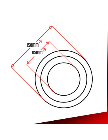 Rosace de finition en métal Diam. 80mm - Warm Tech