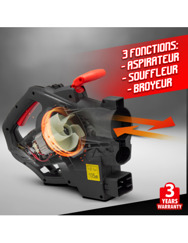 Aspirateur souffleur broyeur 3000W avec vitesse variable - Elem